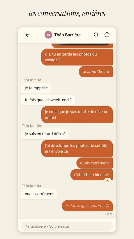 Une conversation reconstruite depuis l’archive