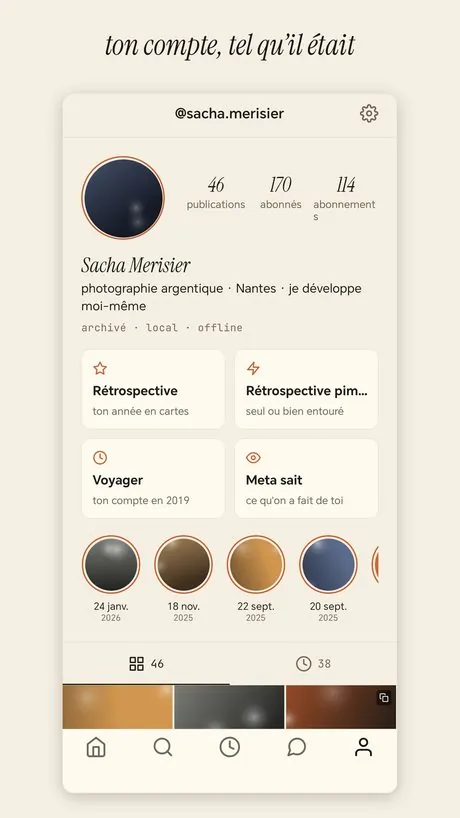 Le profil reconstruit depuis l’archive